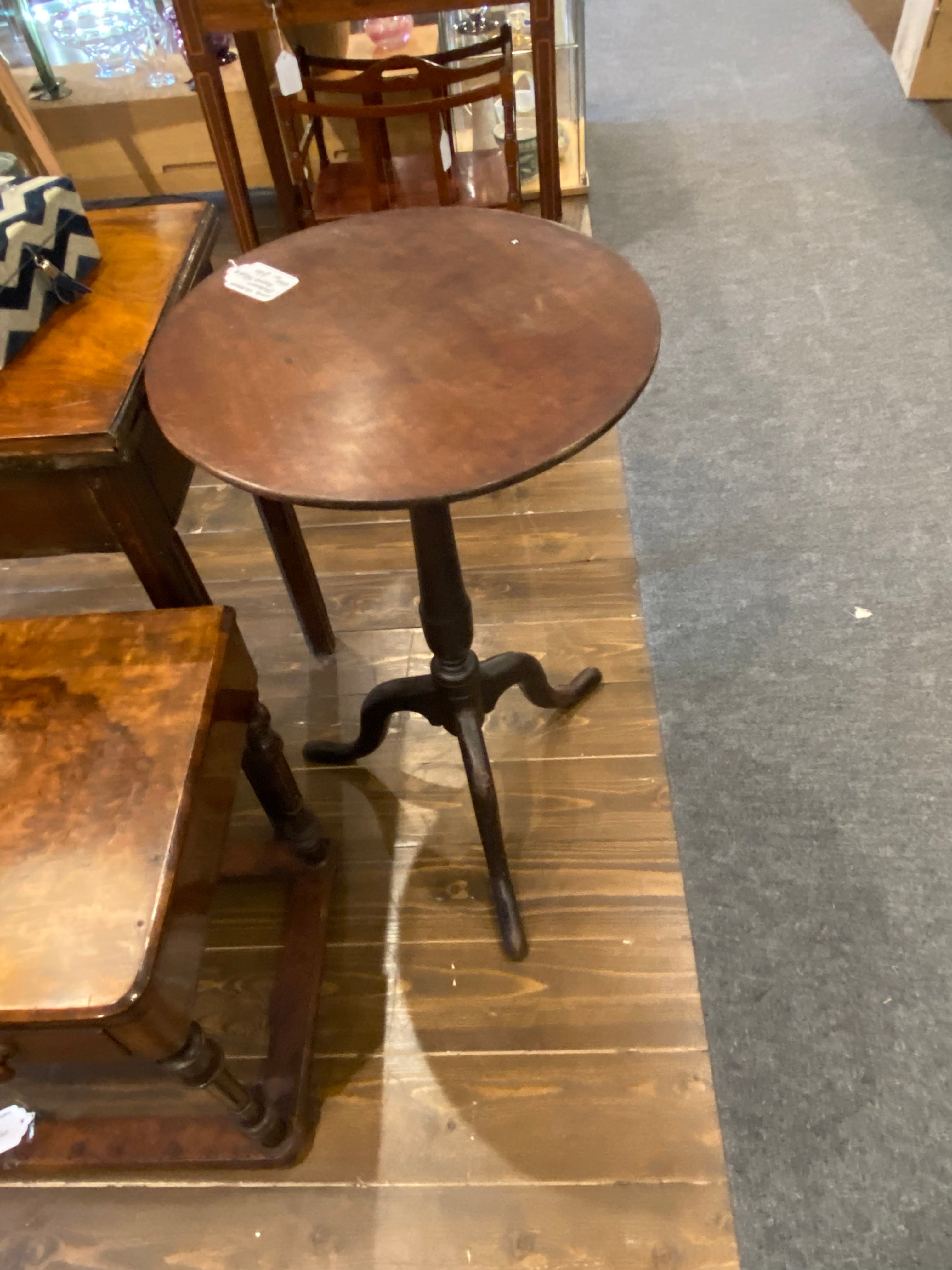 Victorian Three-Legged Round Wine Table, c.1880