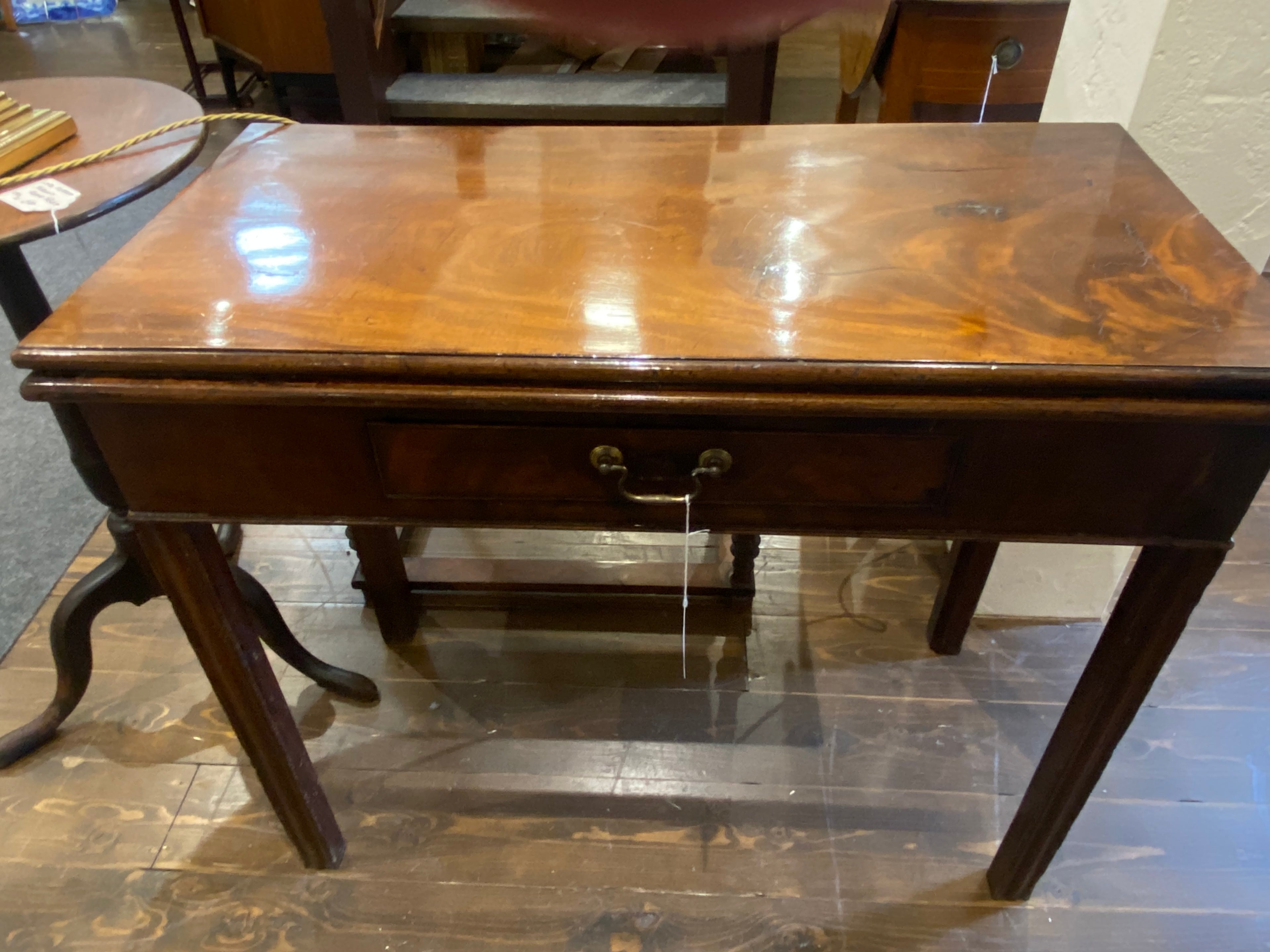Victorian Card Table with Single Drawer