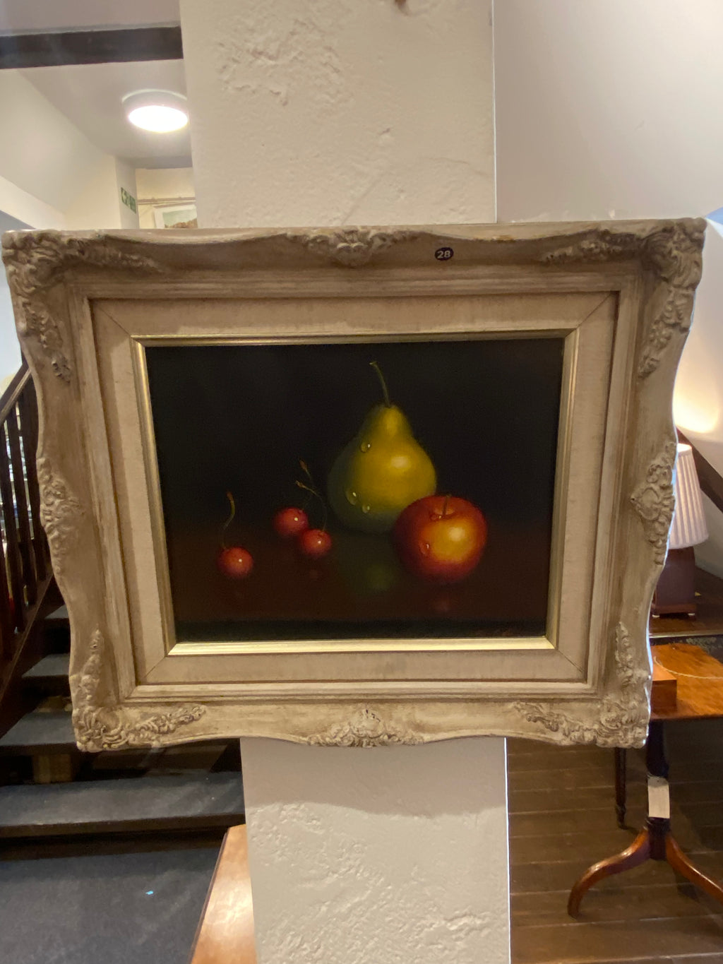 Pair of Original Oil on Canvas Fruit Studies by K. Cotton