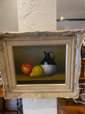 Pair of Original Oil on Canvas Fruit Studies by K. Cotton