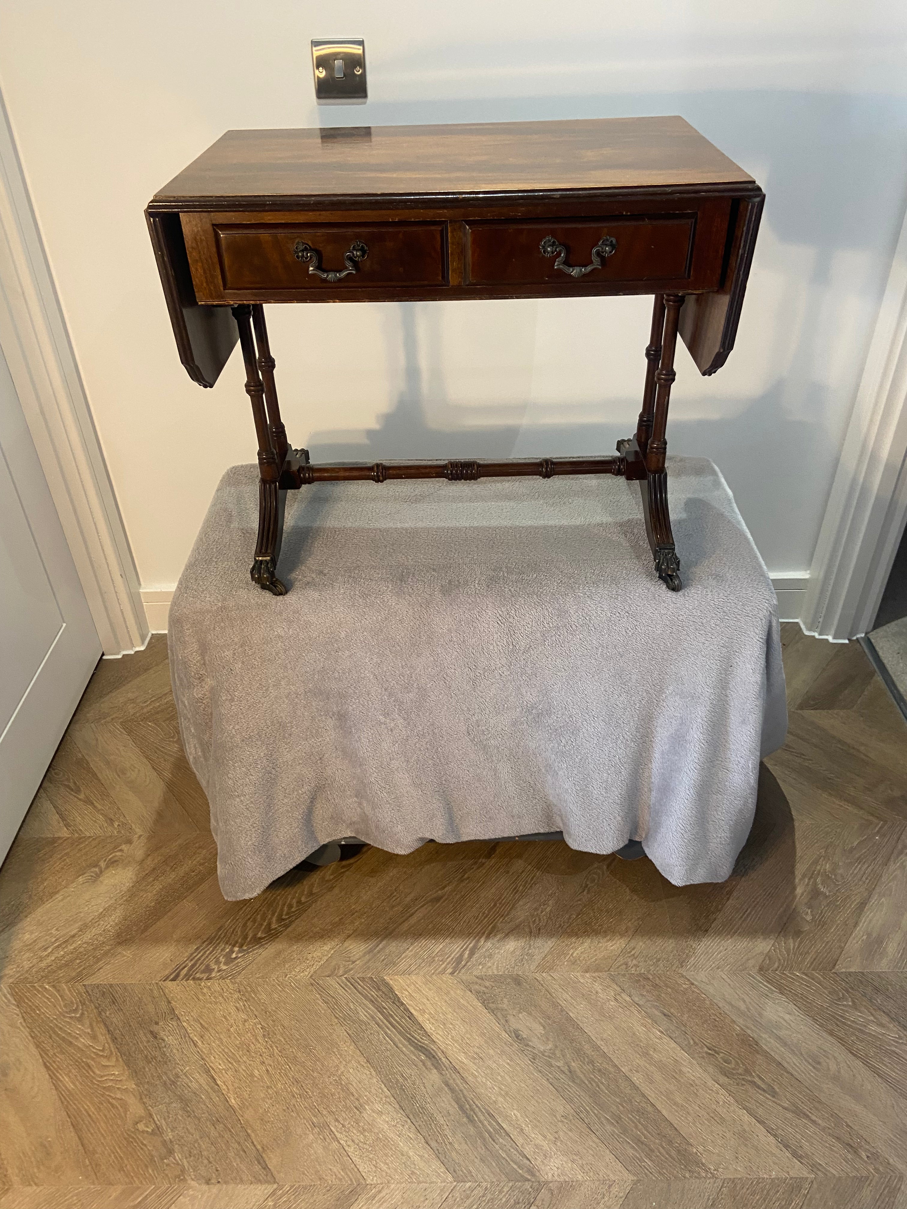 Small Antique Drop-Leaf Side Table