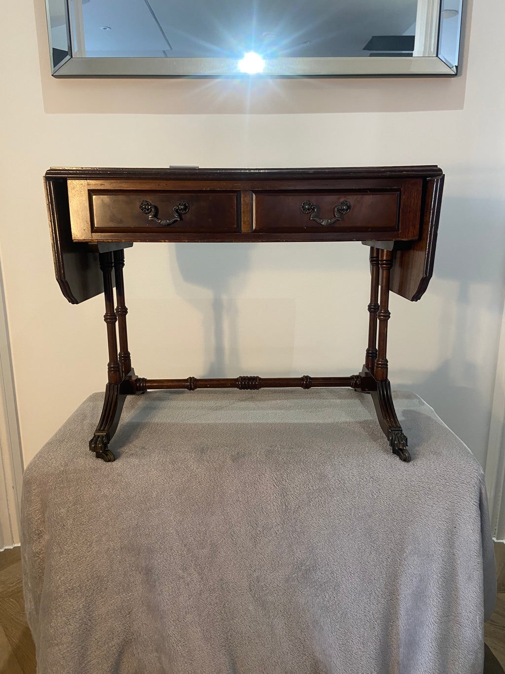 Small Antique Drop-Leaf Side Table
