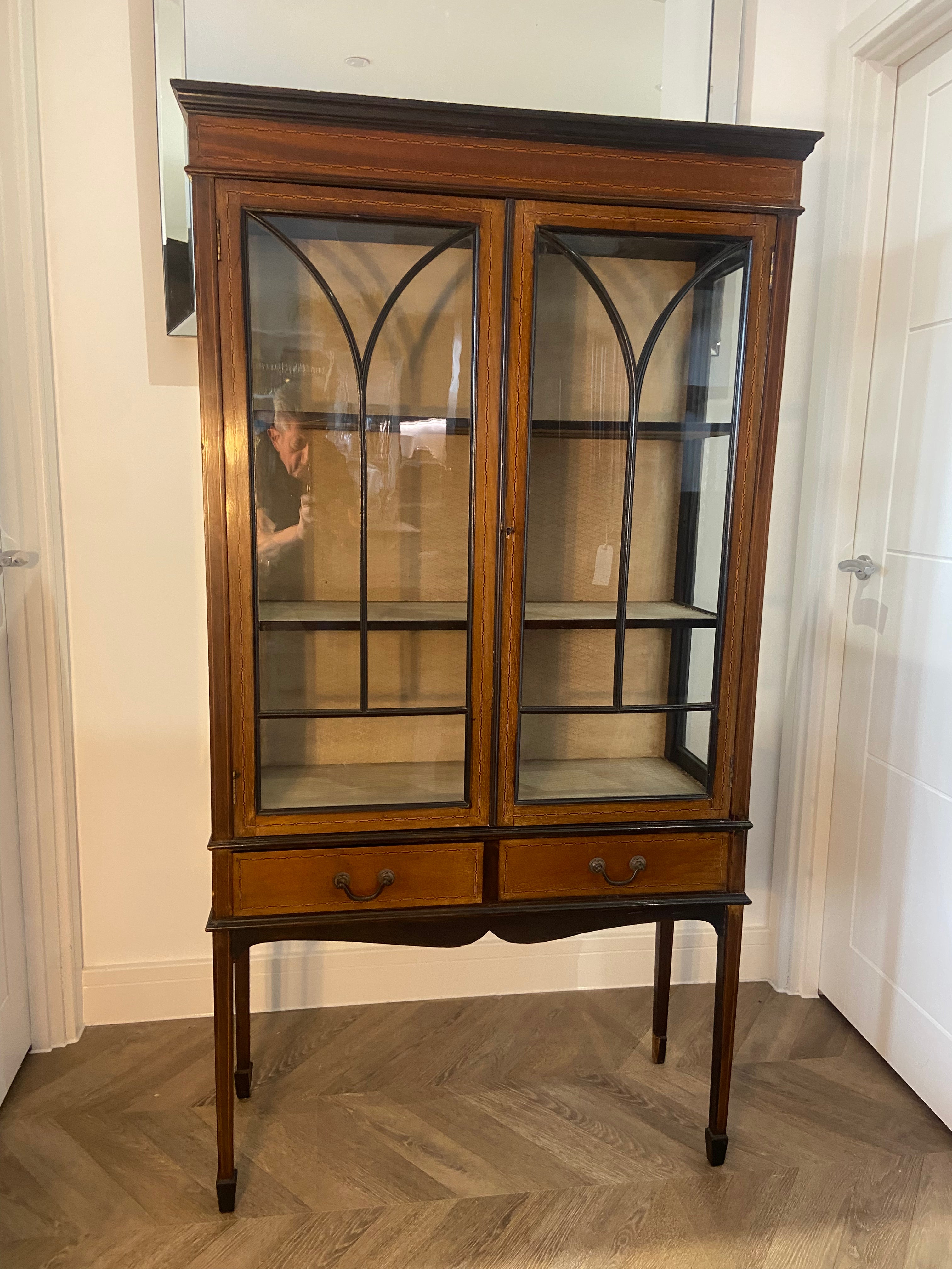 Edwardian Display Cabinet with Glazed Doors